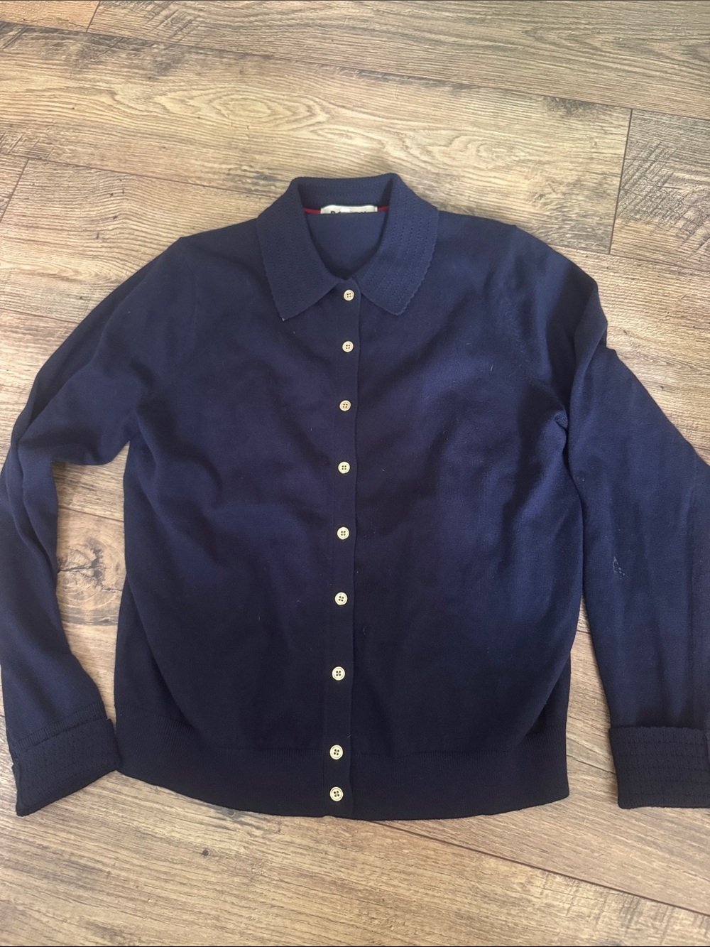 Boden navy collar cardigan sweater M